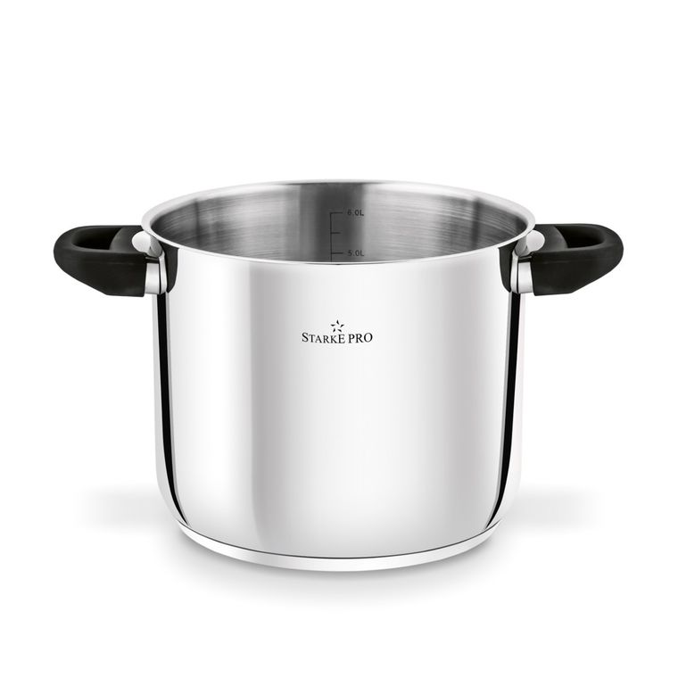 Starke Pro, Sante, garnek nierdzewny, wysoki, 22-18 cm, 6,5l