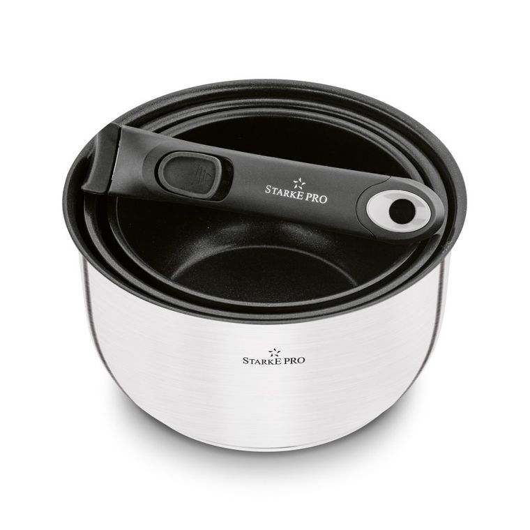 Starke Pro, Susvid, komplet garnków, odpinana rączka, 4 elementy