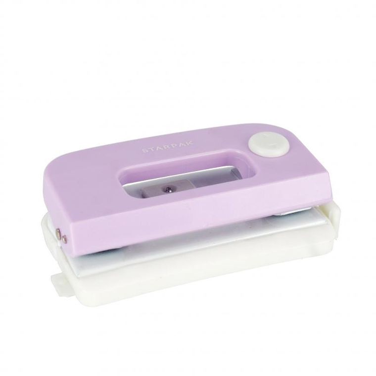 Starpak, dziurkacz, pastelowy fiolet