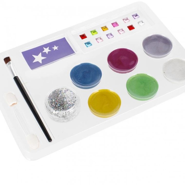 Starpak, farby do malowania twarzy + brokat, Fairy, 6 kolorów