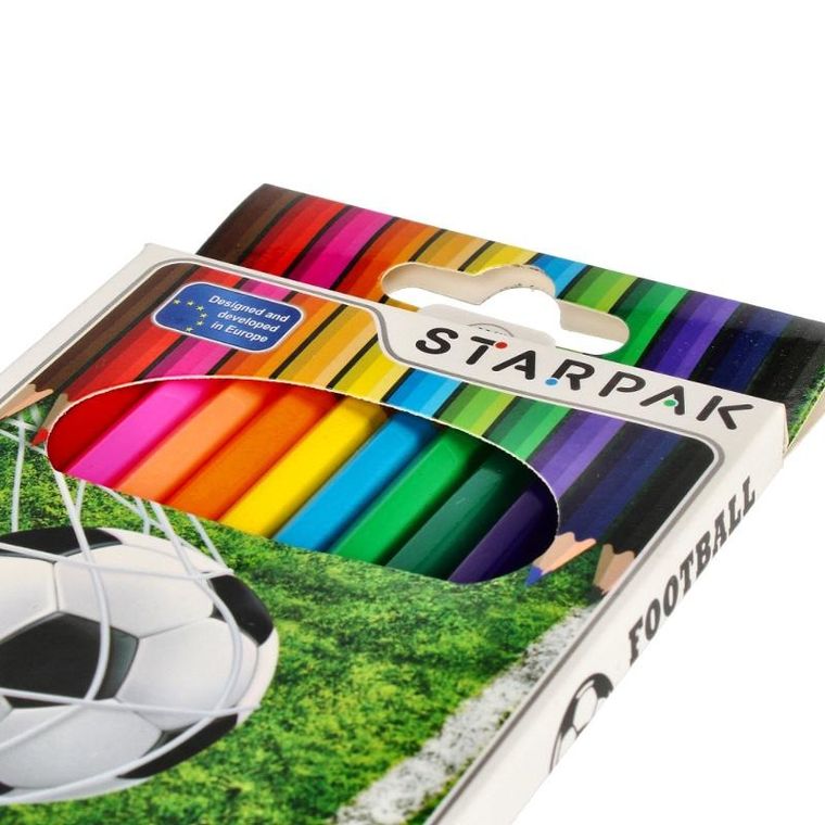 Starpak, Football, kredki ołówkowe, 12 kolorów