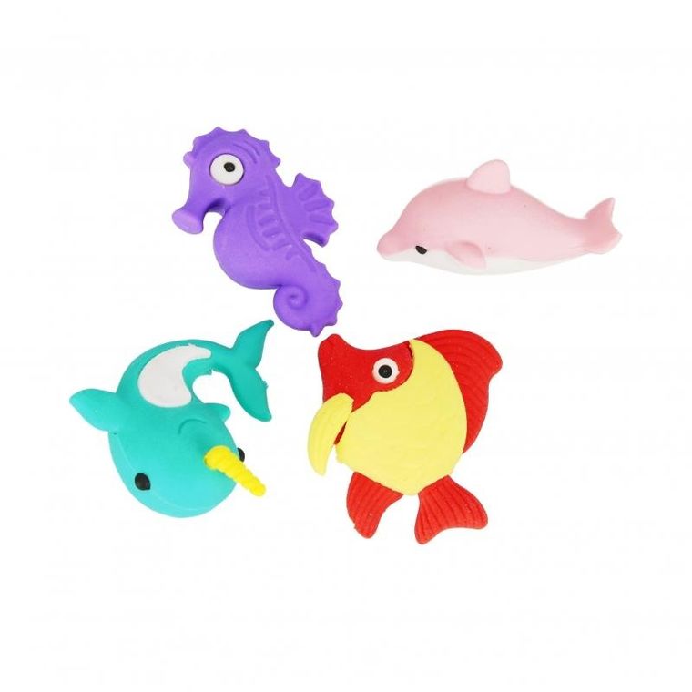 Starpak, gumka do ścierania, 3D puzzle, Fish, 4 szt.
