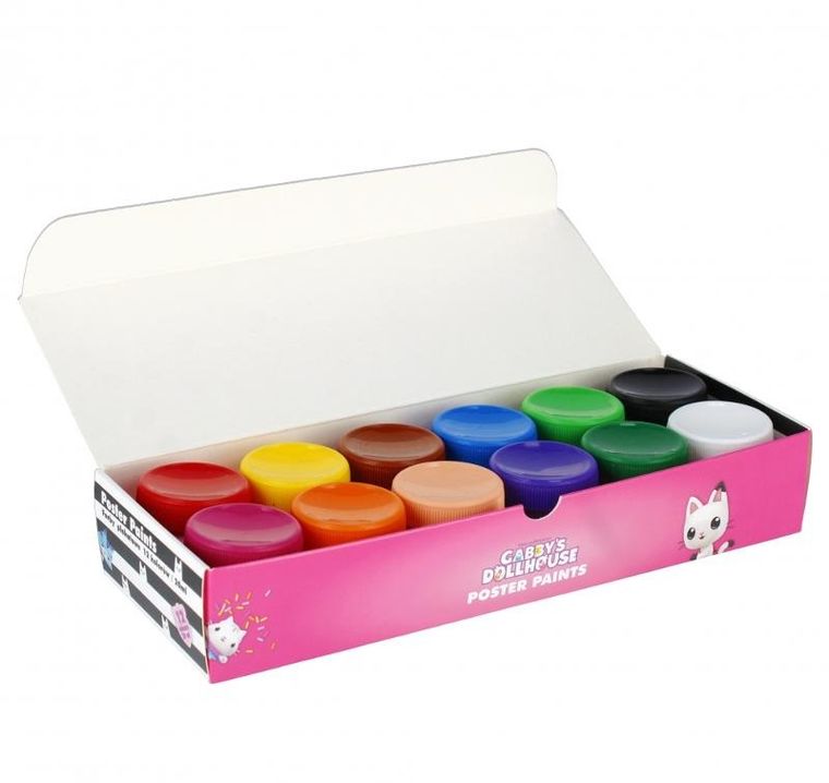 Starpak, Koci Domek Gabi, farby plakatowe, 20 ml, 12 kolorów