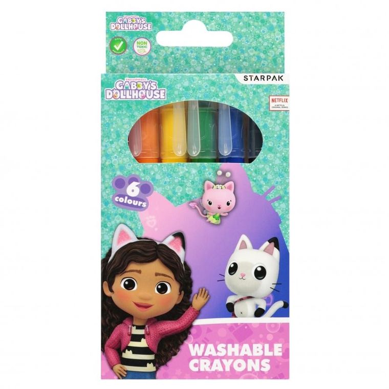 Starpak, Koci Domek Gabi, kredki zmywalne, 6 kolorów