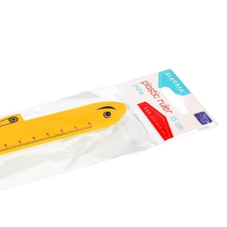 Starpak, linijka plastikowa, samolot, 15 cm