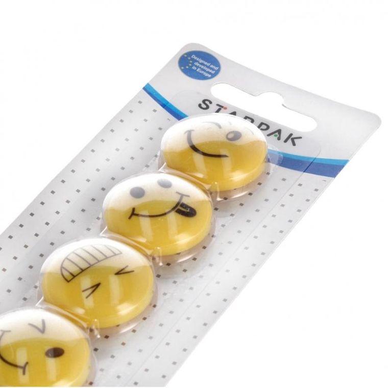 Starpak, magnesy, 30mm, mix emoticons