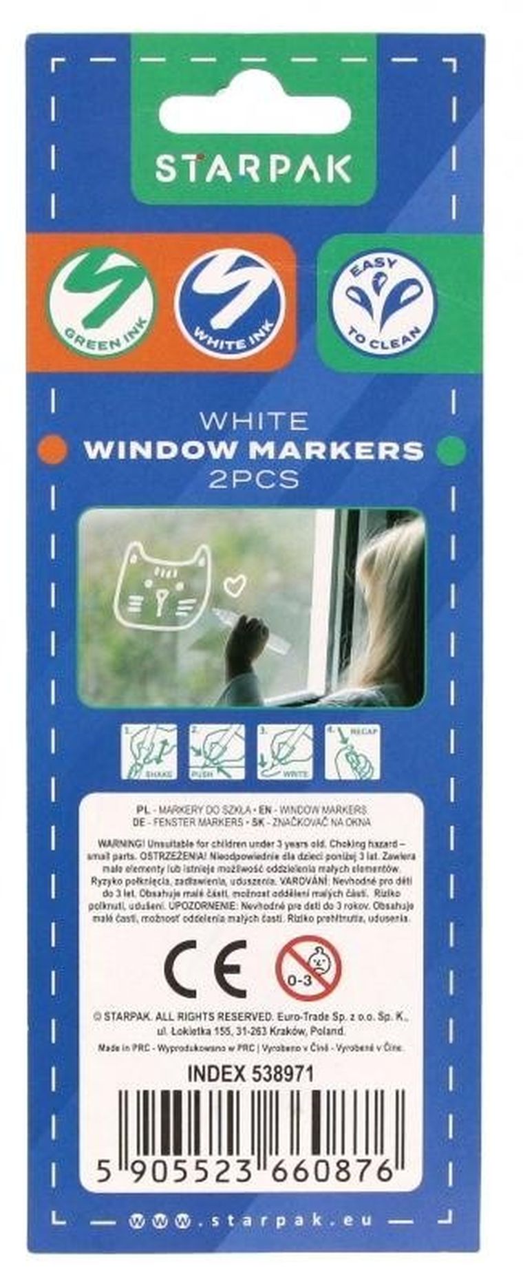 Starpak, marker do szkła, 2 szt.