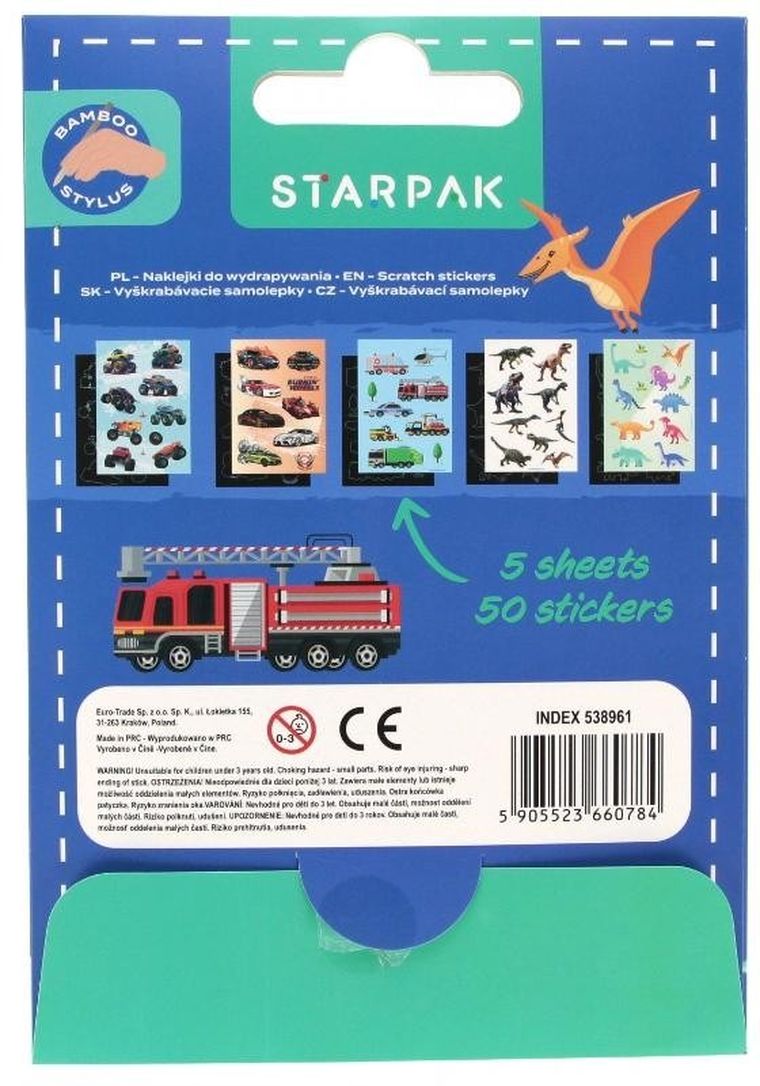 Starpak, naklejki do wydrapywania, boy