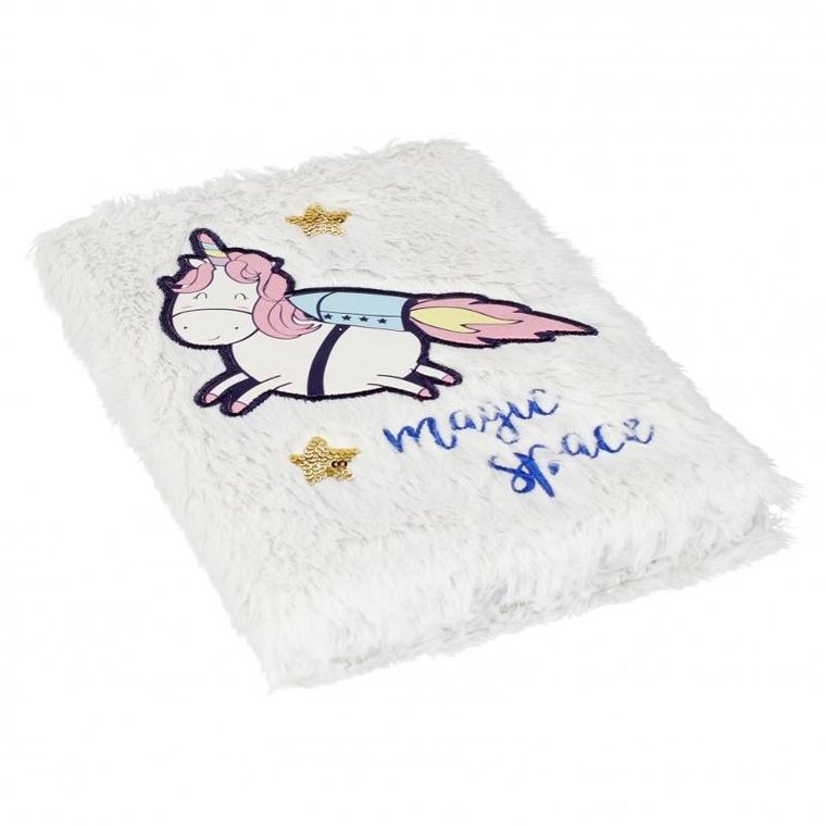 Starpak, notes pluszowy A5, Unicorn Space, 1 szt.