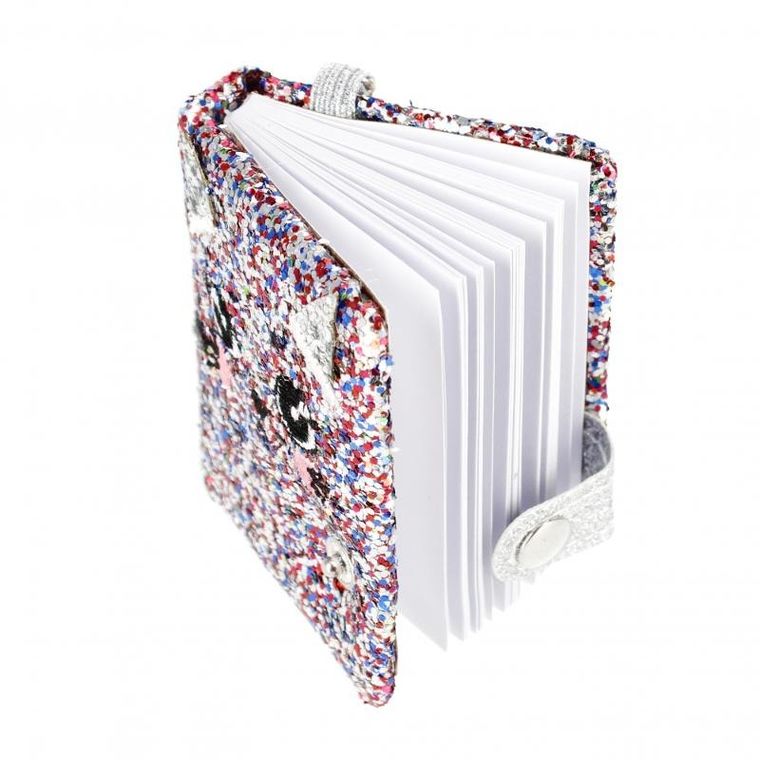 Starpak, notes z brelokiem, brokatowy, Kot, 1 szt.