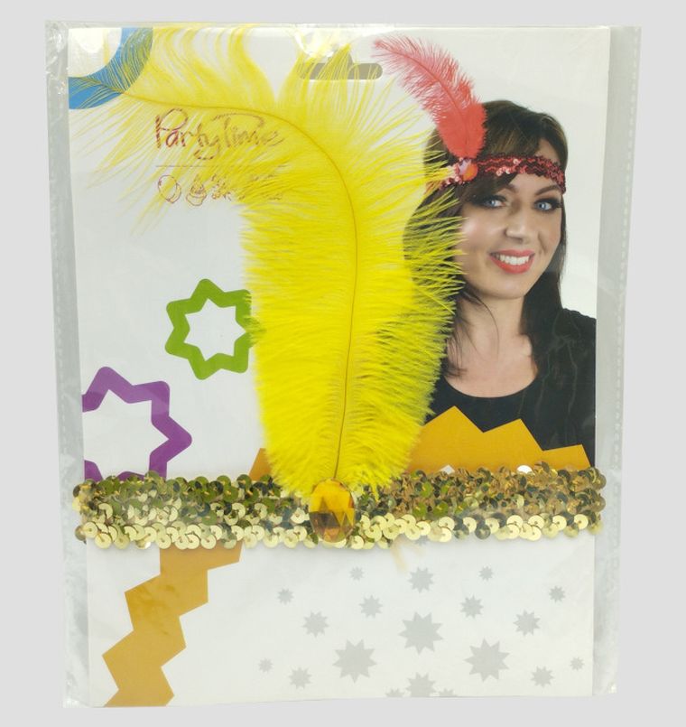 Starpak, ozdoba karnawałowa, opaska, Charleston, złota