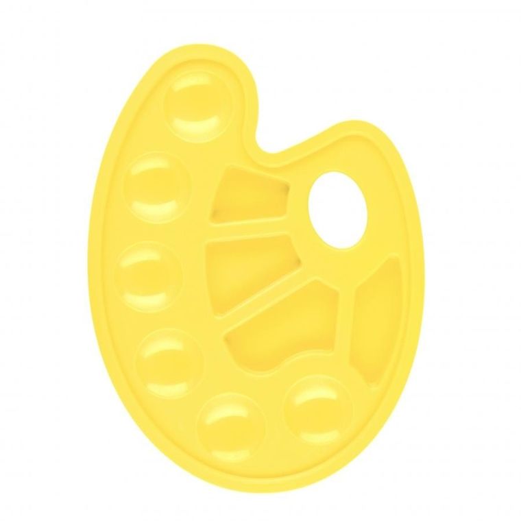 Starpak, paleta do farb, owalna, pastelowa żółta