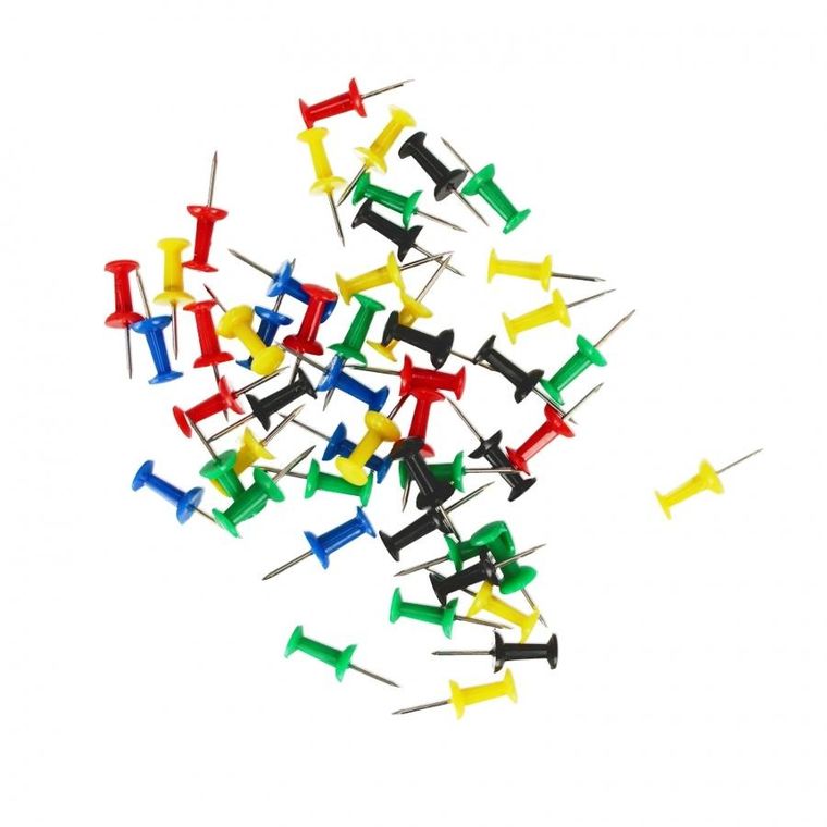 Starpak, pinezki, kolorowe, 50 szt.