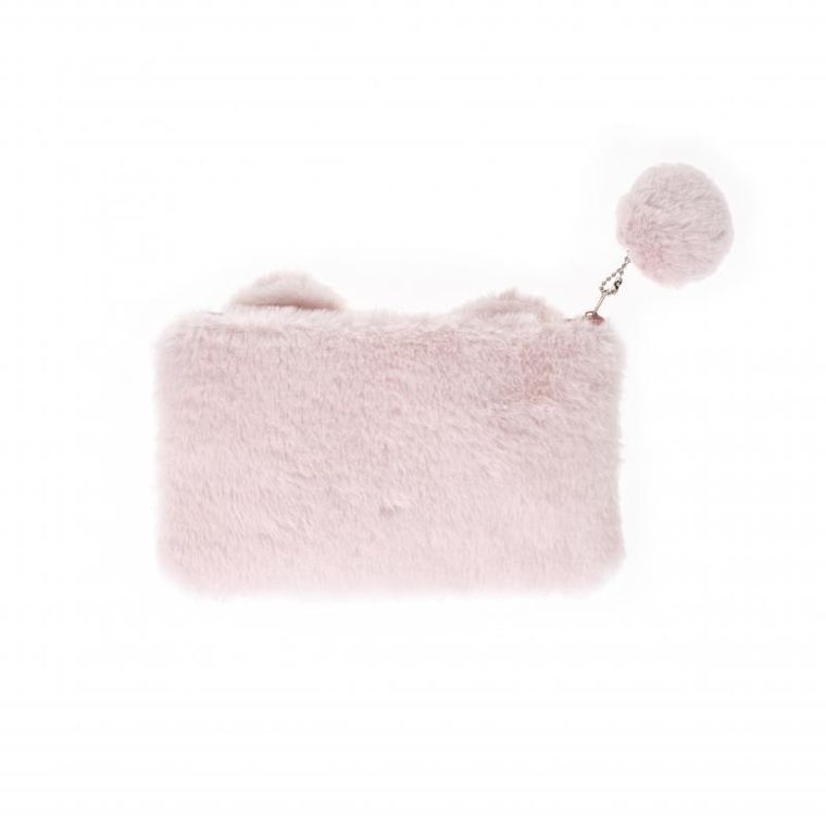 Starpak, piórnik pluszowy, big eyes pink