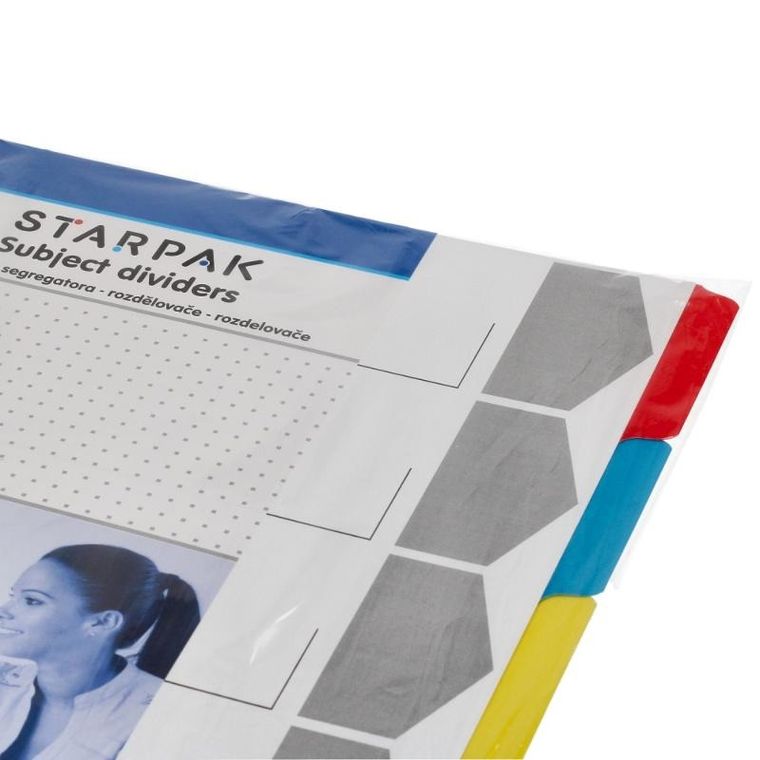 Starpak, przekładki A4 kartonowe, kolorowe