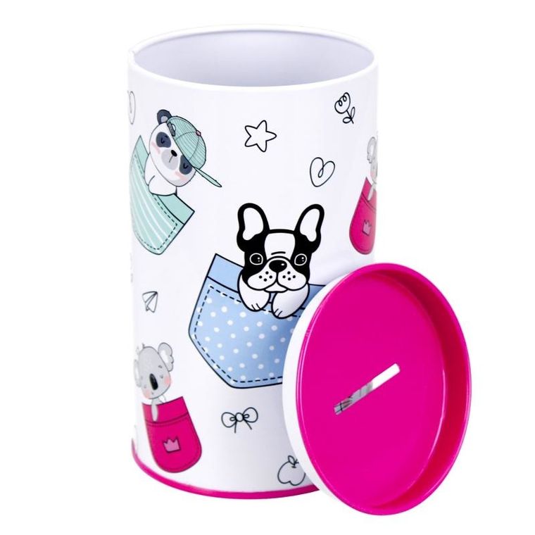 Starpak, skarbonka metalowa, okrągła, minisy