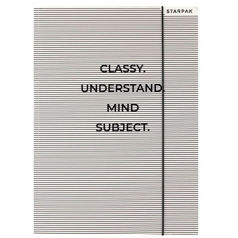 Starpak, teczka z gumką A4, Black&White, 1 szt.