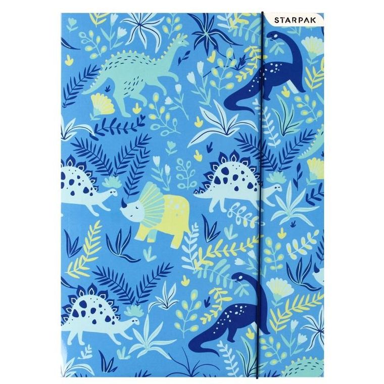 Starpak, teczka z gumką A4, Dino, 1 szt.