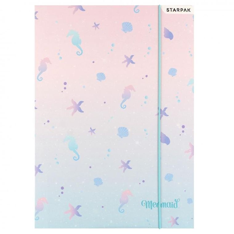 Starpak, teczka z gumką, A4, Mermaid, 1 szt.