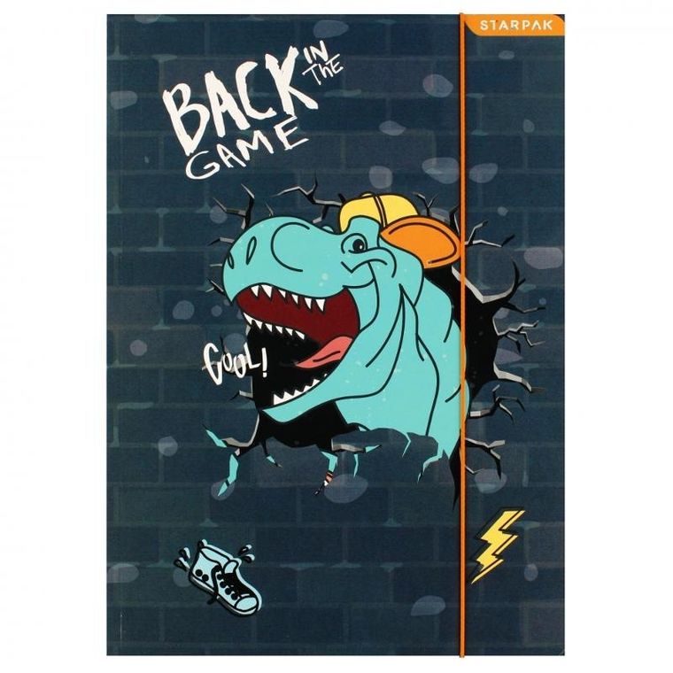 Starpak, teczka z gumką, A4, Skate Dino, 1 szt.