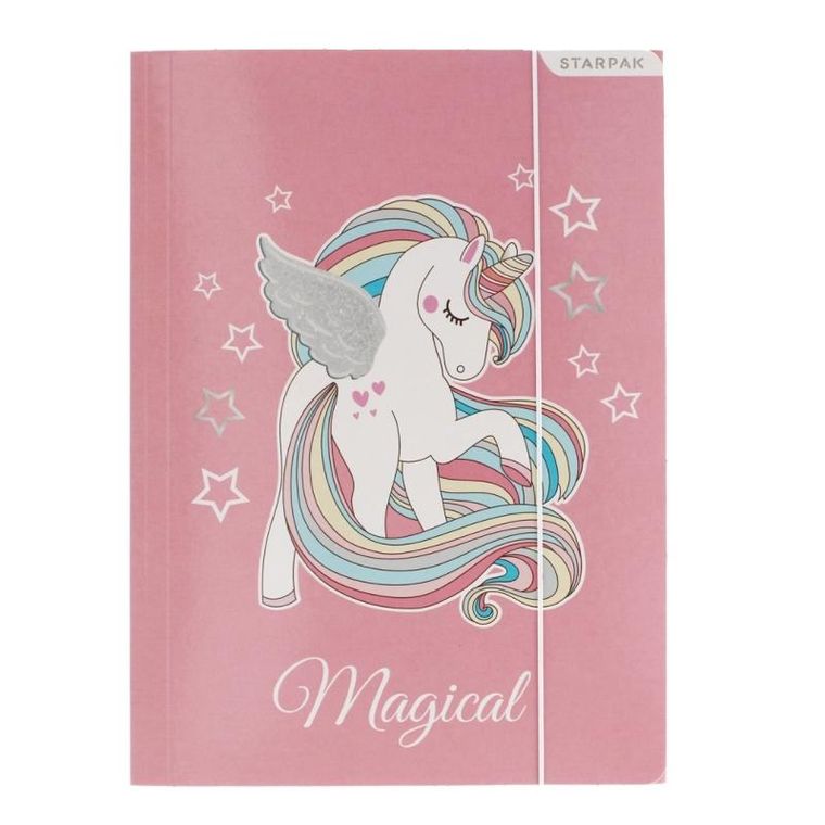 Starpak, teczka z gumką, A4, unicorn, 1 szt.