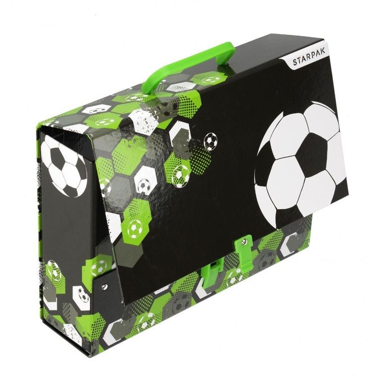 Starpak, teczka z rączką, A4, 95 mm, Football Green