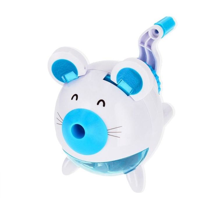 Starpak, temperówka na korbkę, mysz, niebieska