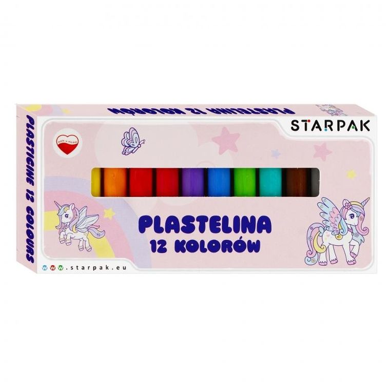 Starpak, Unicorn, plastelina, 12 kolorów