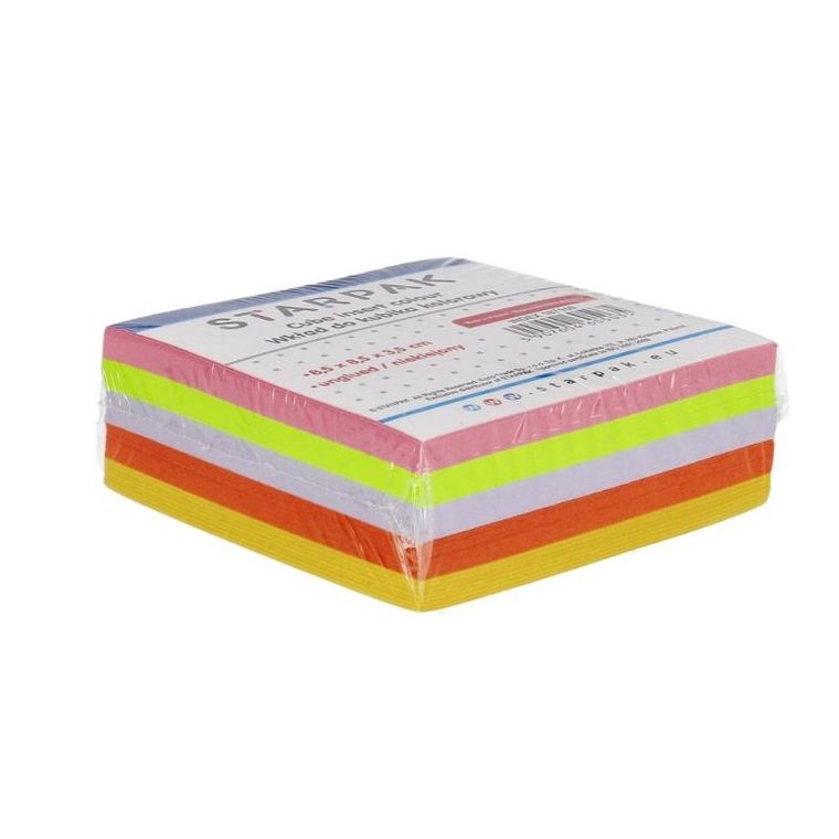 Starpak, wkład do kubika, kolorowy nieklejony, 85-85 mm