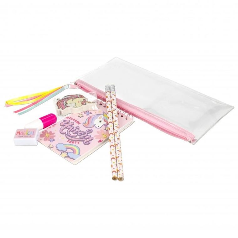 Starpak, zestaw artykułów szkolnych w saszetce, Unicorn