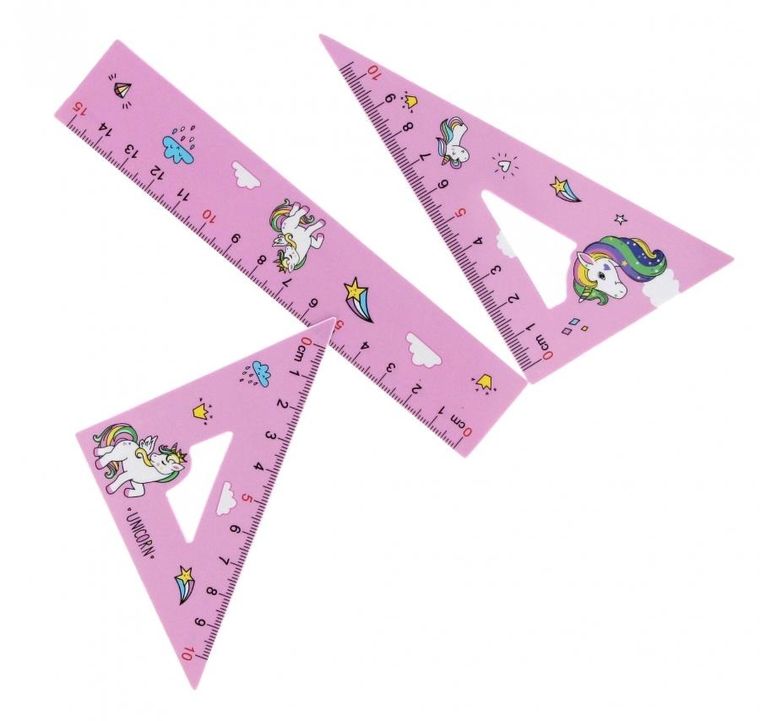 Starpak, zestaw geometryczny, Unicorn, 15 cm, 3 elementy