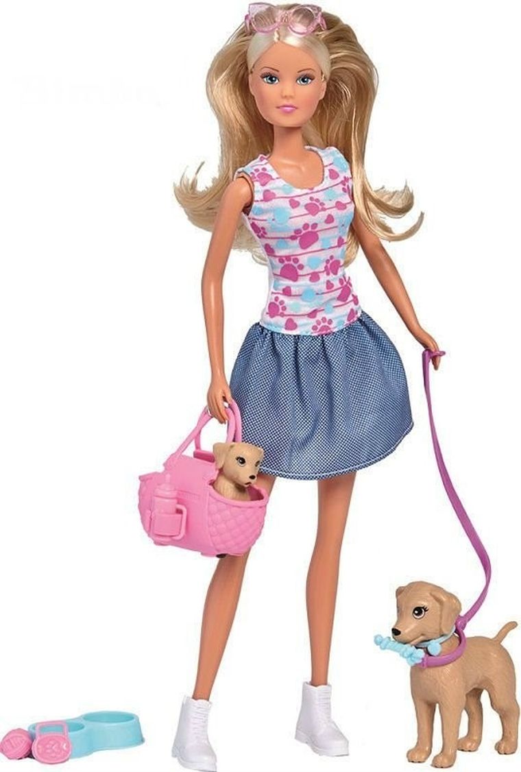 Steffi Love, na spacerze z psami, lalka, 29 cm