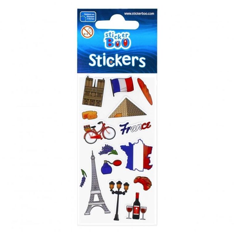 Sticker Boo, naklejki, europe, 7-18 cm