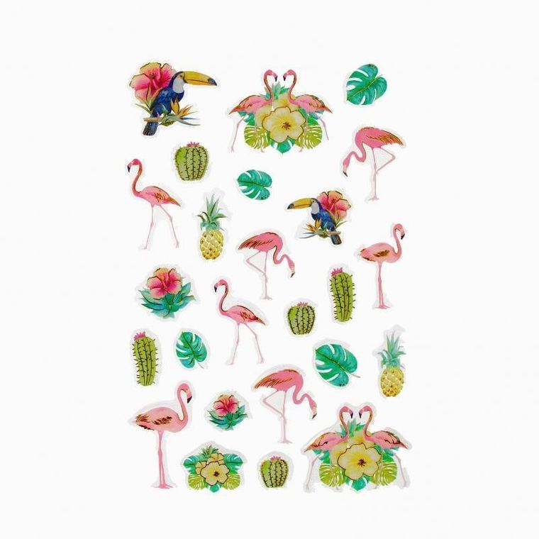 Sticker Boo, naklejki, flamingi