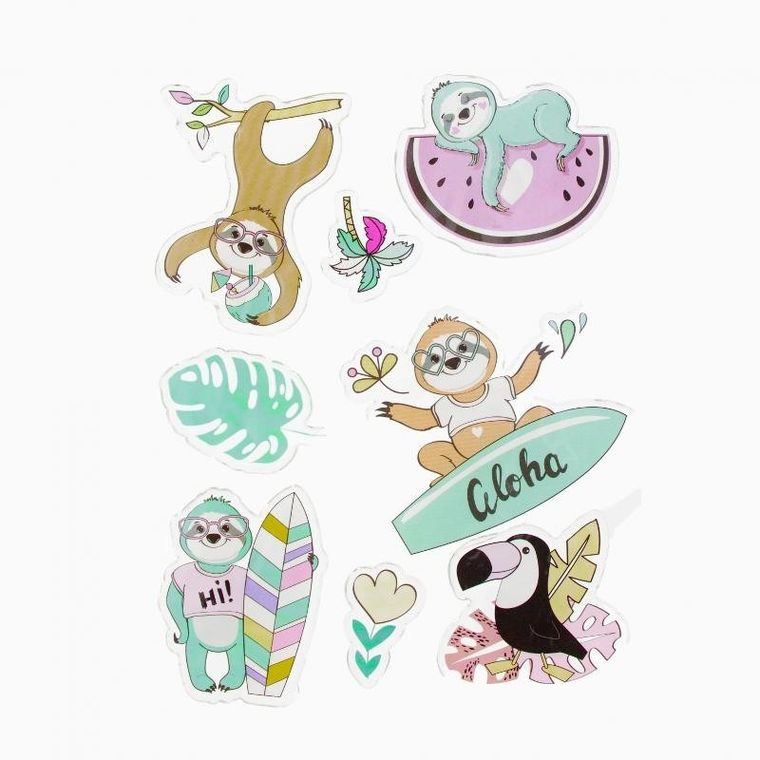 Sticker Boo, naklejki, leniwiec