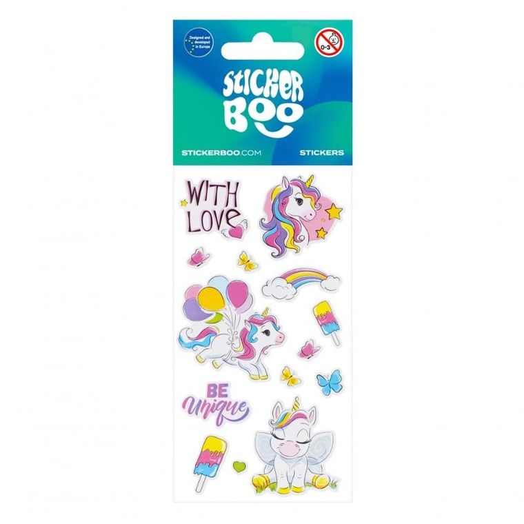 StickerBoo, Jednorożce, naklejki, 1 zestaw