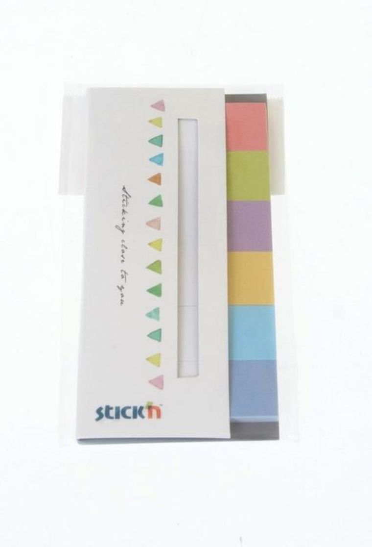 Stick’n, zakładki indeksujące, papierowe, Candy, neon, 6 kolorów