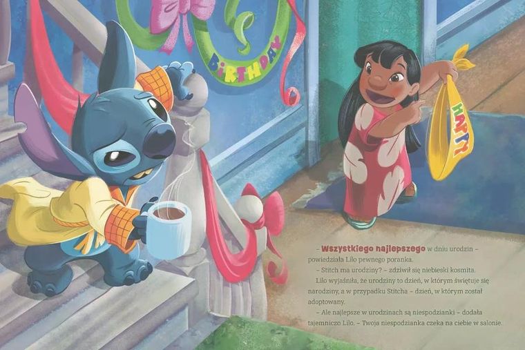 Stitch. Czytam i maluję. Urodzinowa niespodzianka