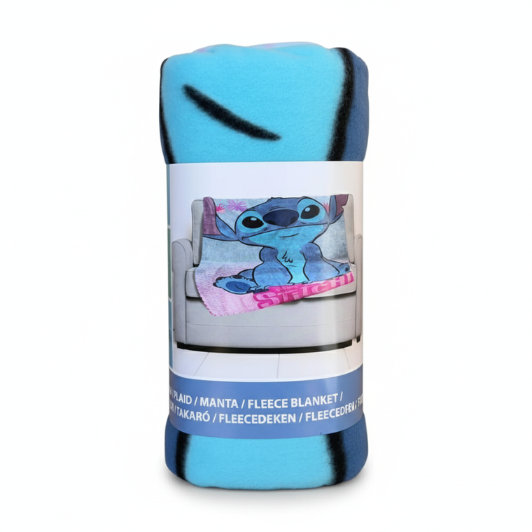 Stitch, koc polarowy, hawajski, 100-140 cm