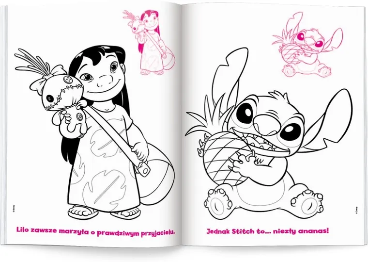 Stitch. Kolorowanka z naklejkami