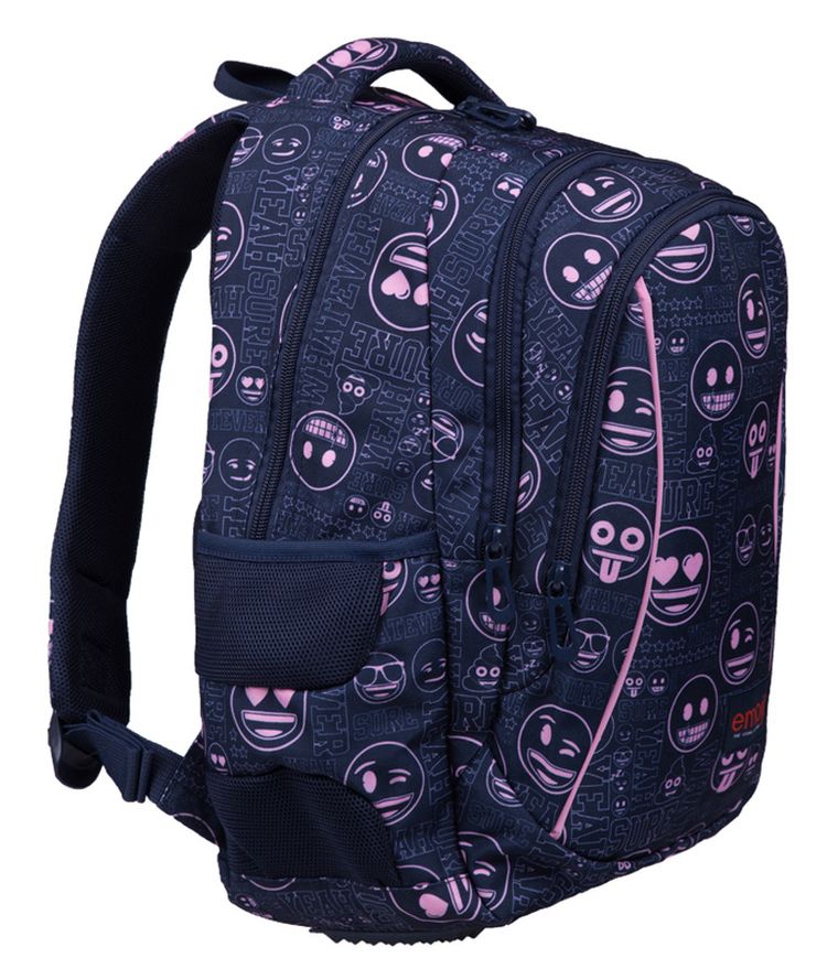St.Majewski, Emoji Pink, plecak szkolny, trzykomorowy