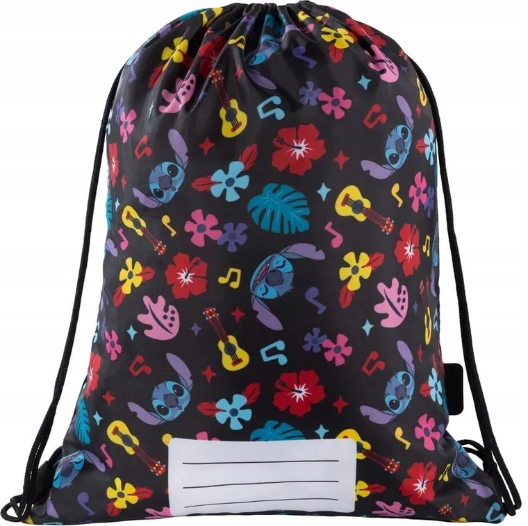 St.Majewski, Lilo i Stitch, worek sportowy, Black Aloha