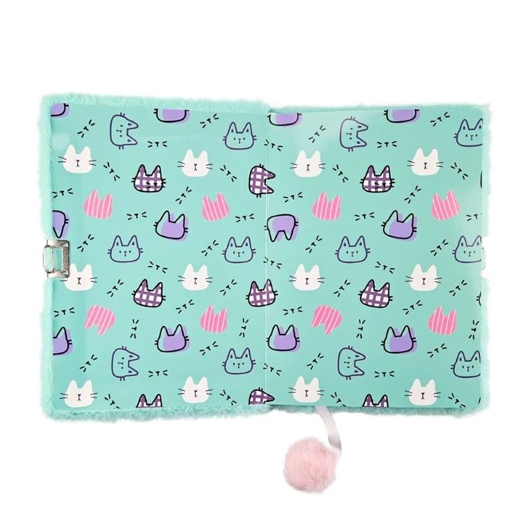 St.Majewski, My Little Friend, pamiętnik 3D z kłódką, A5, włochacz, 96 kartek, Fluffy Kitty