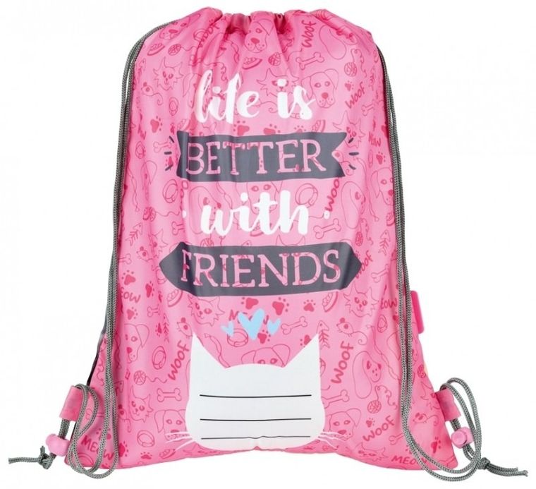 St.Majewski, My Little Friend, worek sportowy, Pies i Kot