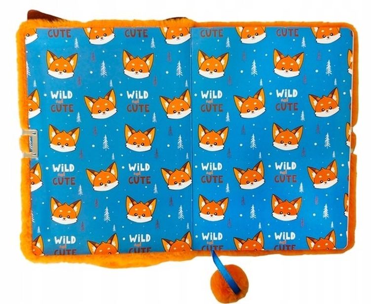 St.Majewski, pamiętnik 3D z kłódką, A5, włochacz, 96 kartek, Foxy