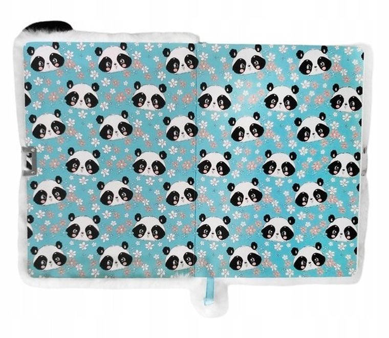St.Majewski, pamiętnik 3D z kłódką, A5, włochacz, 96 kartek, Happy Panda
