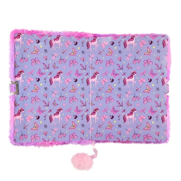 St.Majewski, pamiętnik 3D z kłódką, A5, włochacz, 96 kartek, Romantic Horse