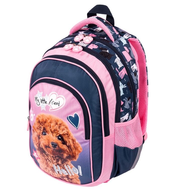St.Majewski, plecak szkolny, 4-komorowy, Hello Dog