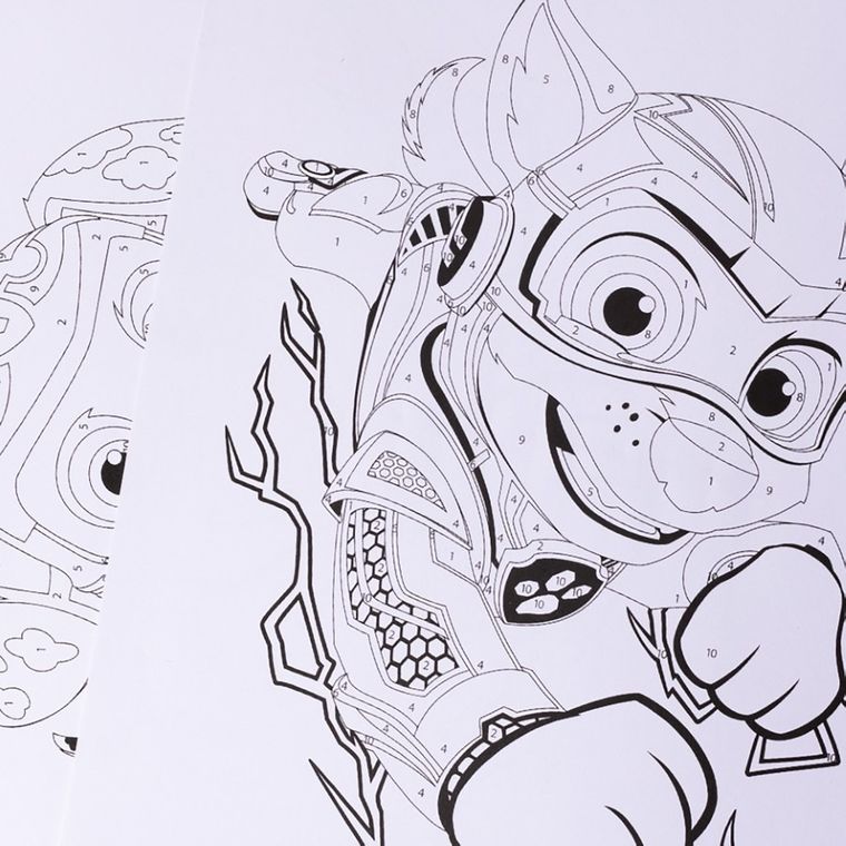 St.Majewski, Psi Patrol, zestaw do malowania po numerkach, 20 elementów