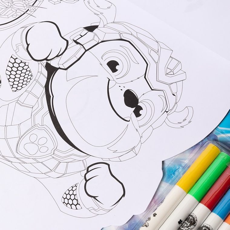 St.Majewski, Psi Patrol, zestaw kolorowanek z flamastrami, 48 elementów